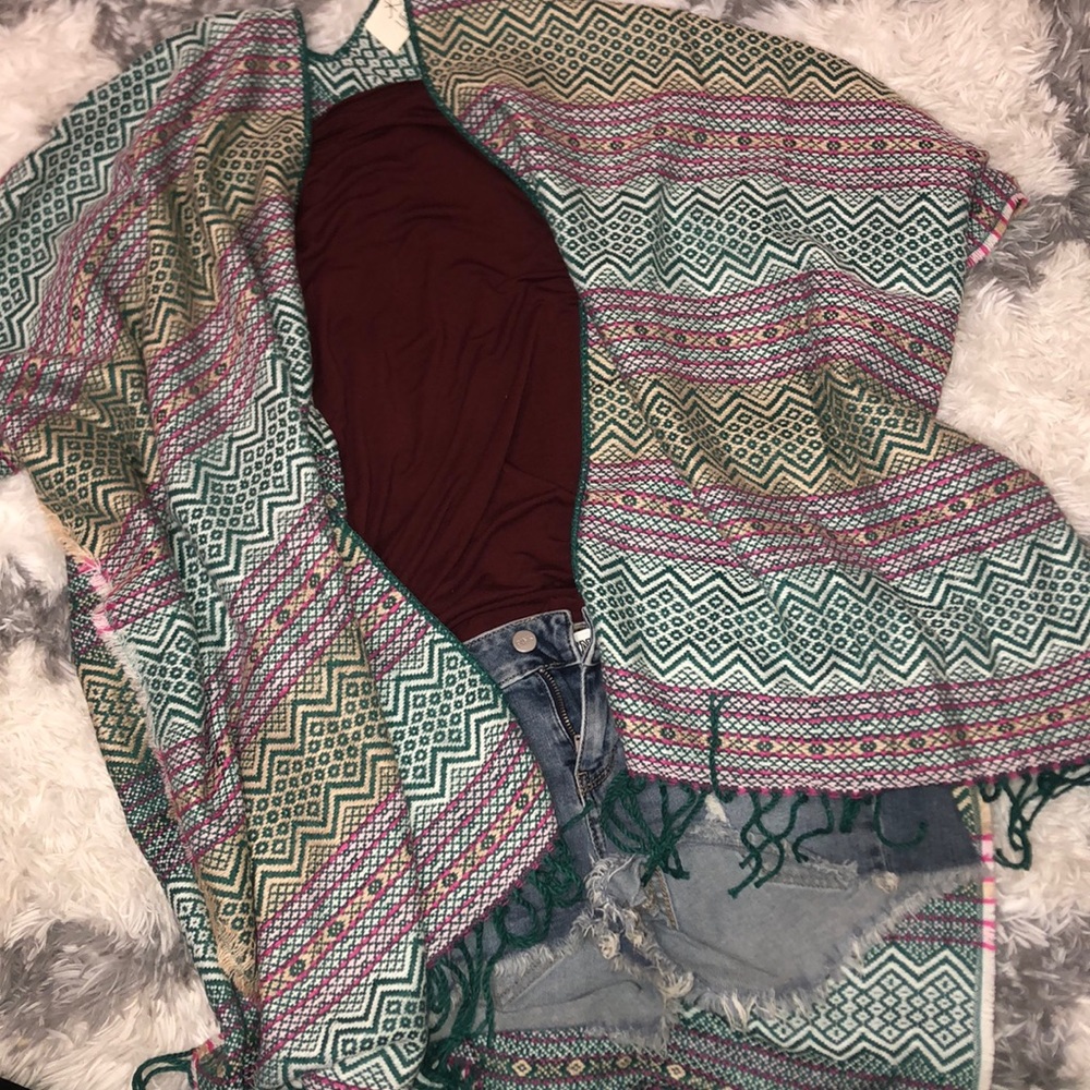 Multicolored poncho m. Excellent condition